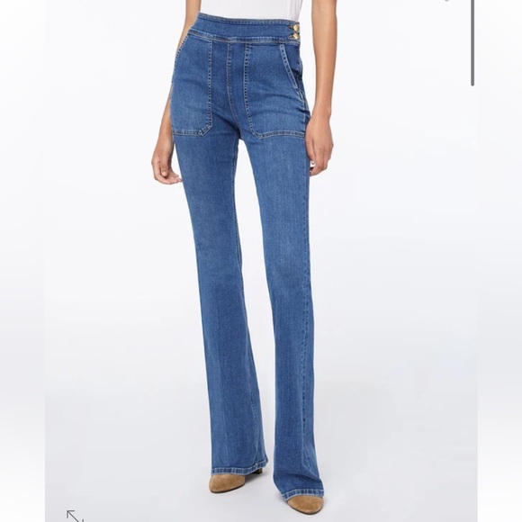 Frame Denim Denim - Frame Denim Le Francoise Flare Jeans in Sunnyslope